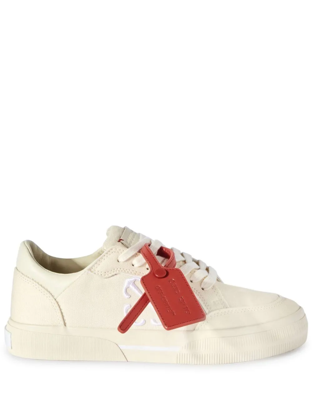 Shop Off-white New Low Vulcanized Canvas Sneakers In Neutrals