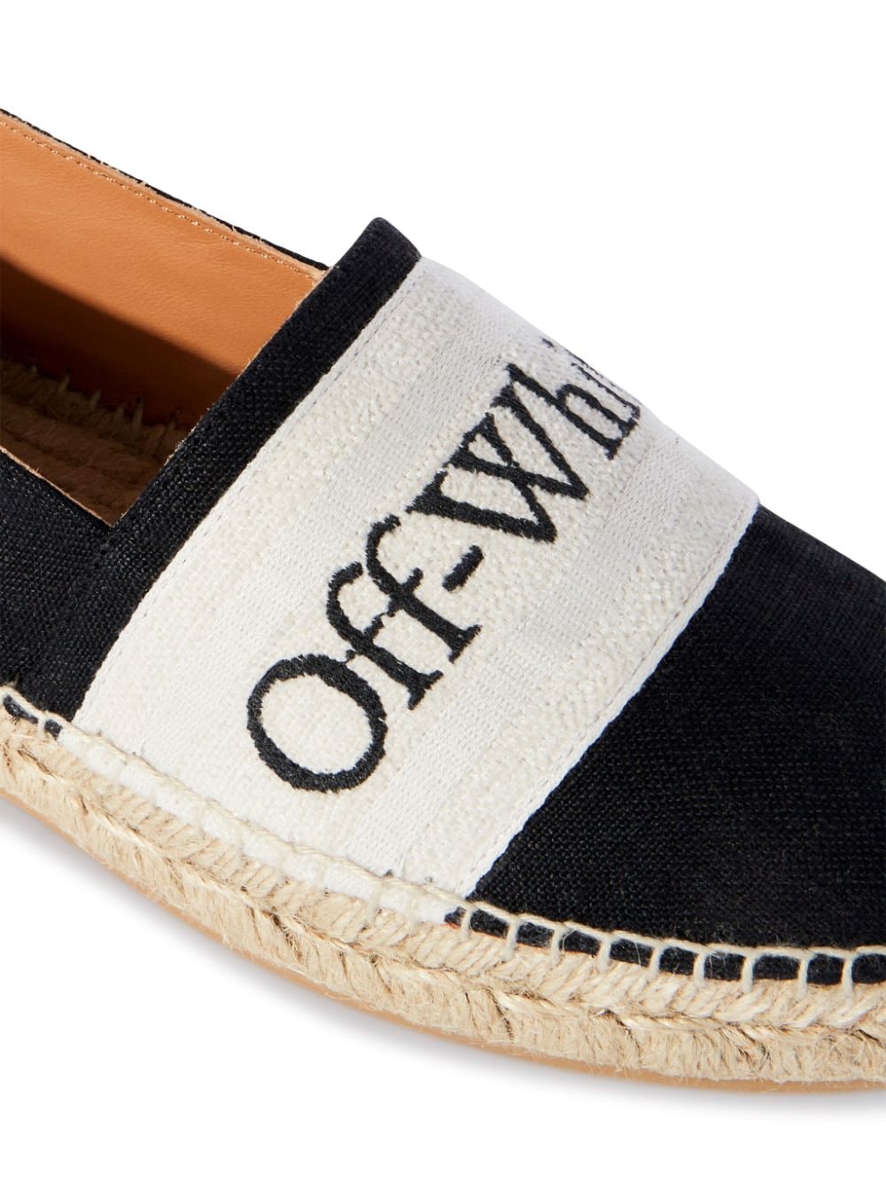 Shop Off-white Bookish Logo-band Espadrilles In Black