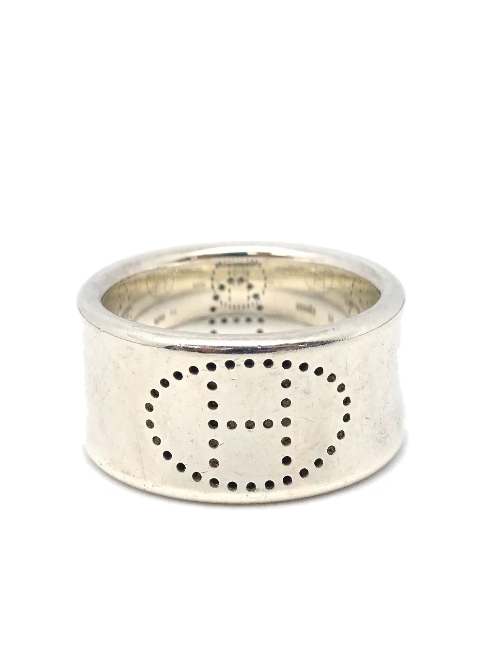 Pre-owned Hermes 1990-2000s Eclipse Ring In Silver