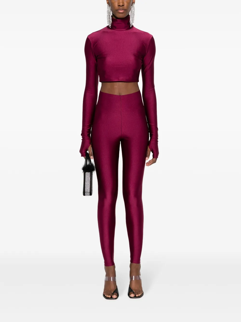THE ANDAMANE high-waist skinny leggings - Rood
