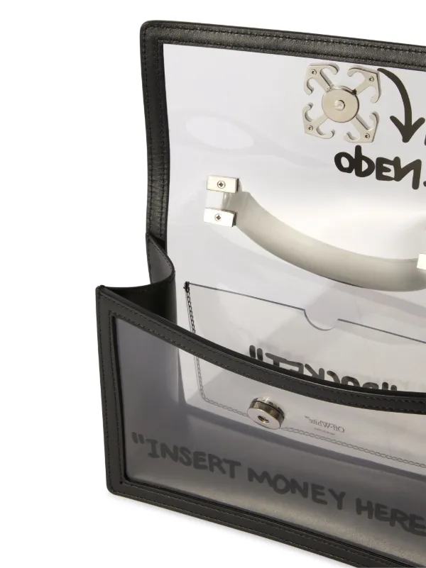 Off-White Jitney 1.4 transparent-design Tote Bag | Black | FARFETCH