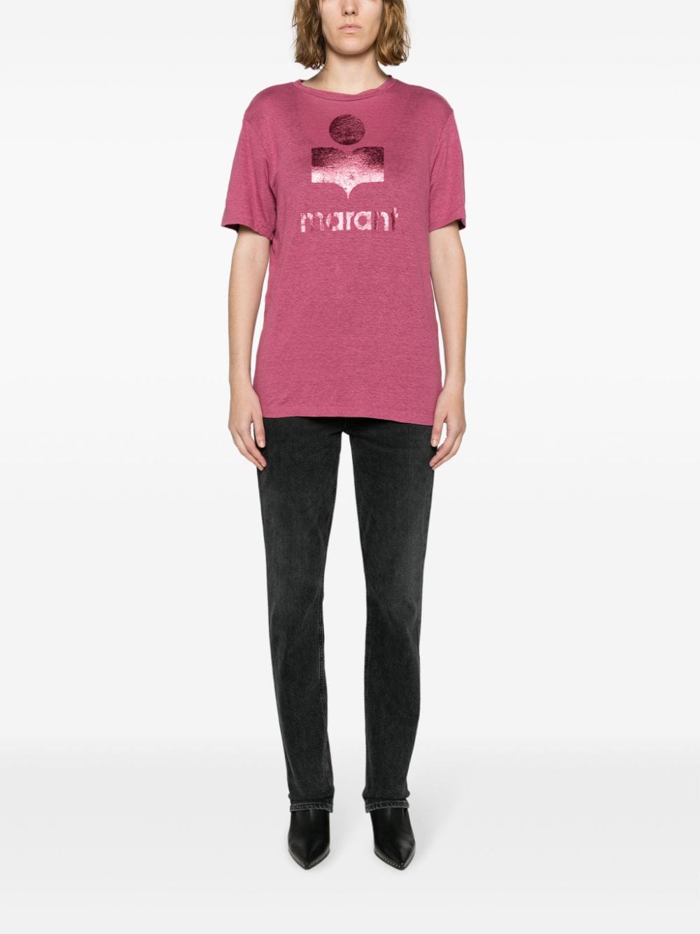 MARANT ÉTOILE T-shirt met logoprint - Roze