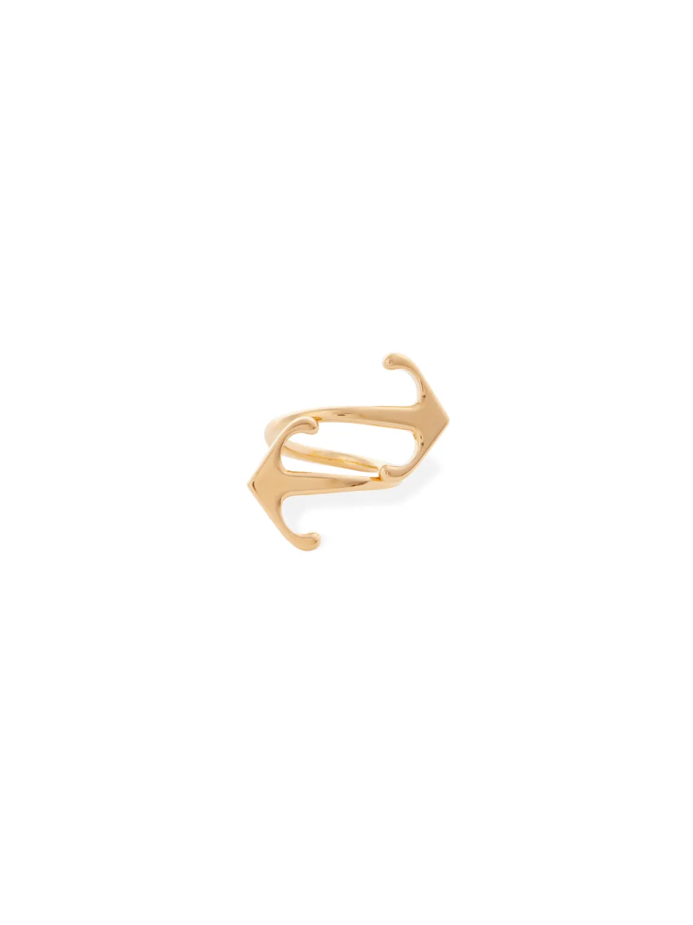 Off-white Mono Arrow Logo Ring In Gold