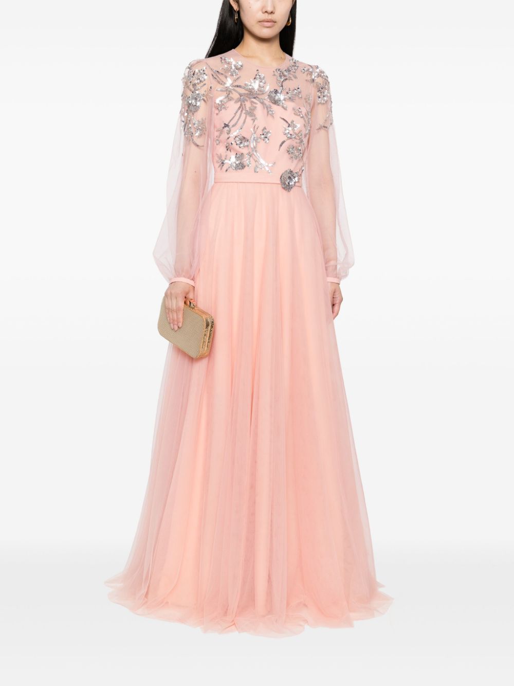 Shop Sachin & Babi Freyja Sequin-embellished Gown In Pink