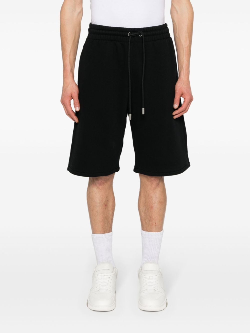 Shop Off-white Scribble Diags Sweatshorts In 1001 Black White