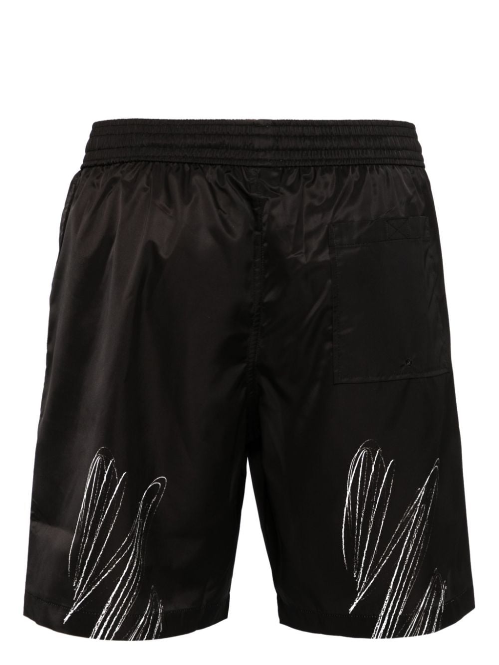 Shop Off-white Scribble Diags Surfer Swimsho Black Whit In 1001 Black White