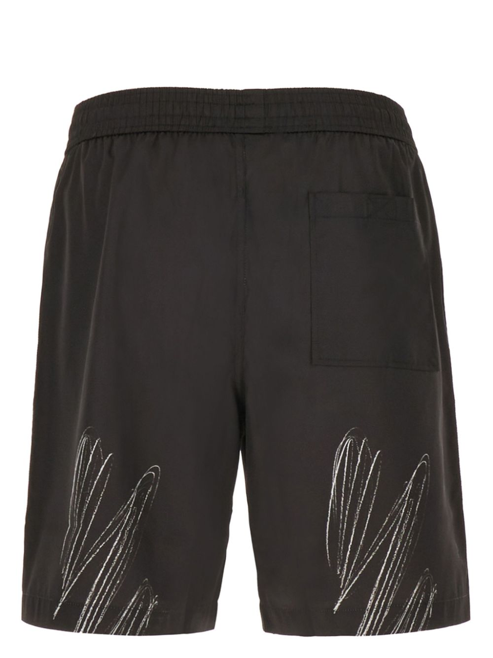 Off-White SCRIBBLE DIAGS SURFER SWIMSHO BLACK WHIT