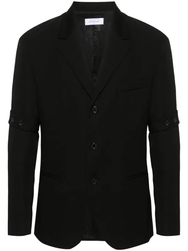 【関税込み】off-white Blazer 'OW Emb' Off-White Ow Emb ジャケット | ブラック | FARFETCH JP