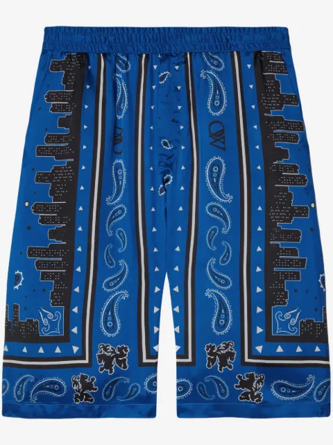 Off-White Bermuda com padronagem paisley