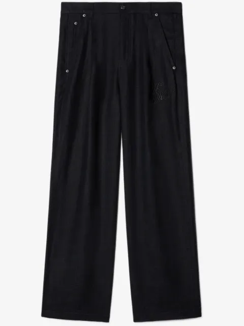 Off-White wide-leg linen trousers