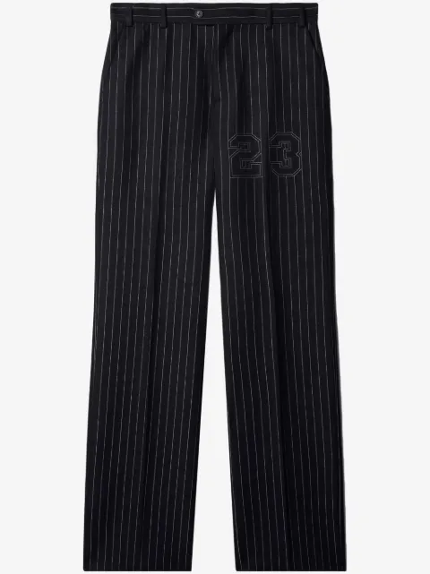Off-White pantalones slim con estampado de número
