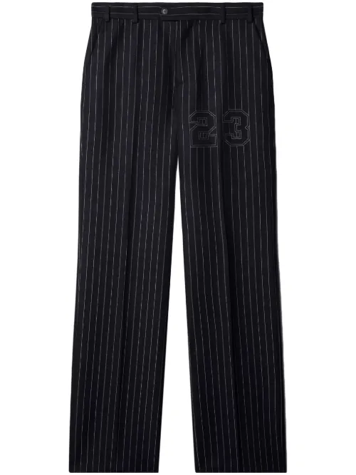 Pantalon slim à fines rayures - Off-White - Modalova
