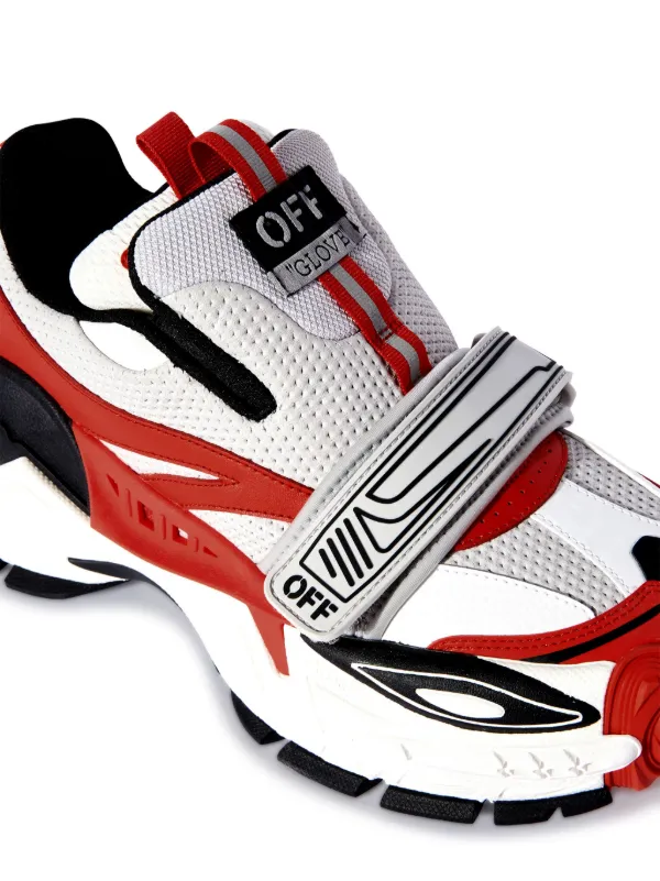 Off-White Glove colour-block Panelled Sneakers | Red | FARFETCH