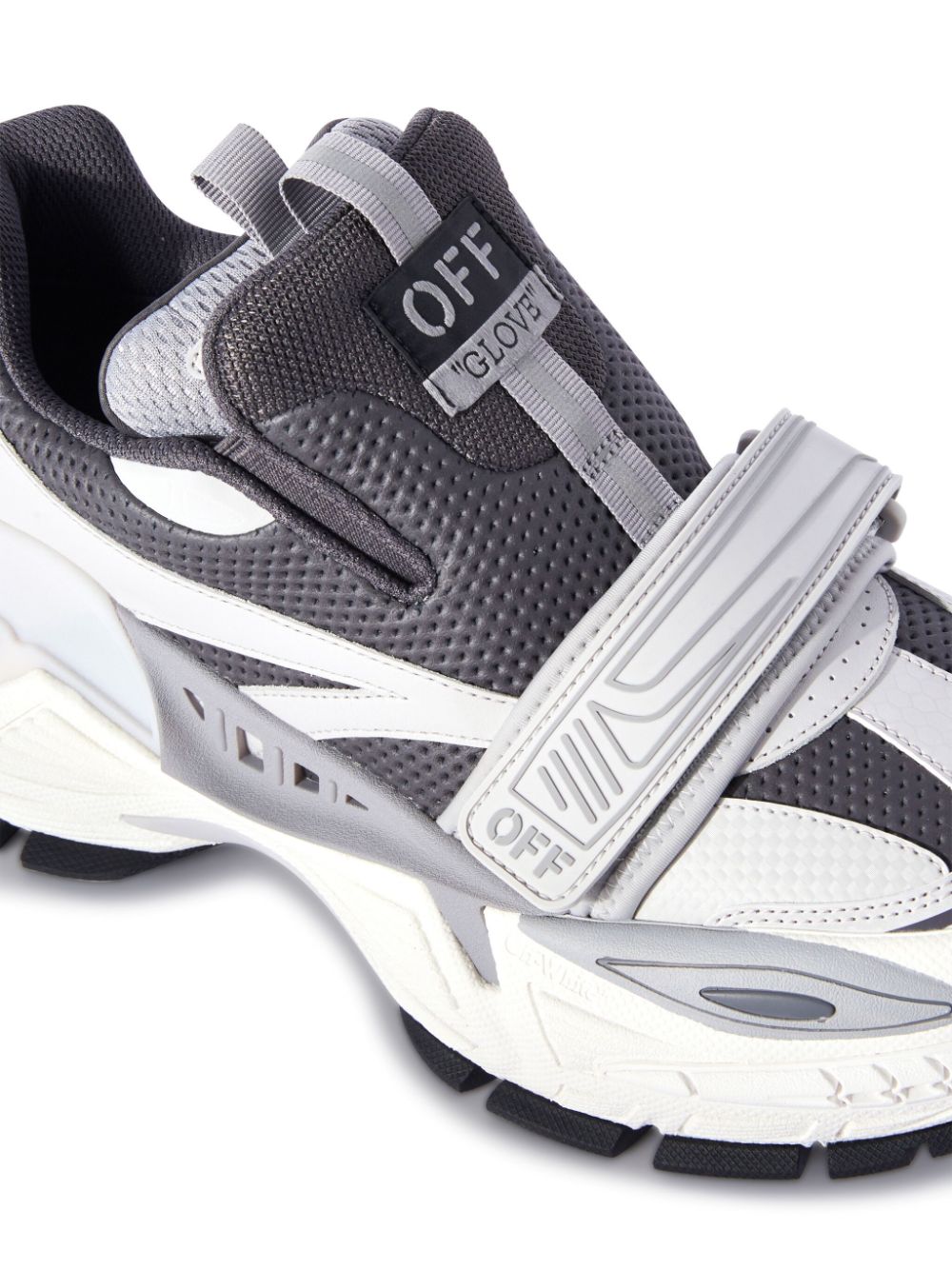 Shop Off-white Glove Colour-block Panelled Sneakers In Grey