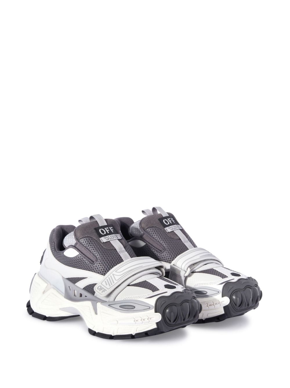 Shop Off-white Glove Colour-block Panelled Sneakers In Grey