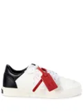 Off-White Vulcanized contrasting-tag leather sneakers