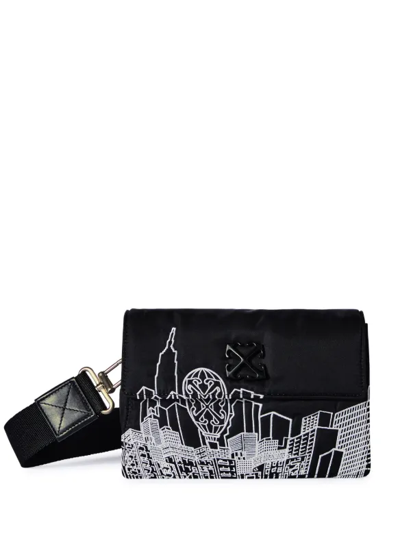 Off White Jitney 1.4 NY Schoudertas Met Plakkaat Farfetch