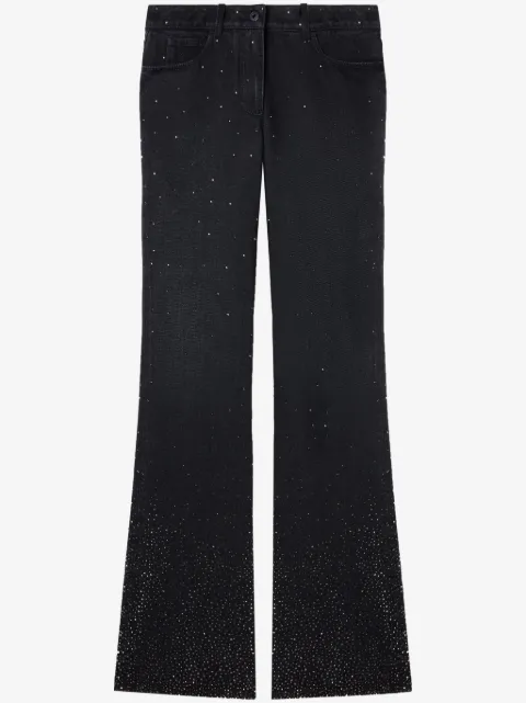 Off-White embellished slim-fit flared jeans