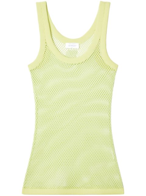 Off-White U-neck fishnet tank top Women