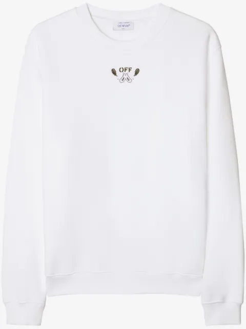 Off-White bandana-embroidered cotton sweatshirt