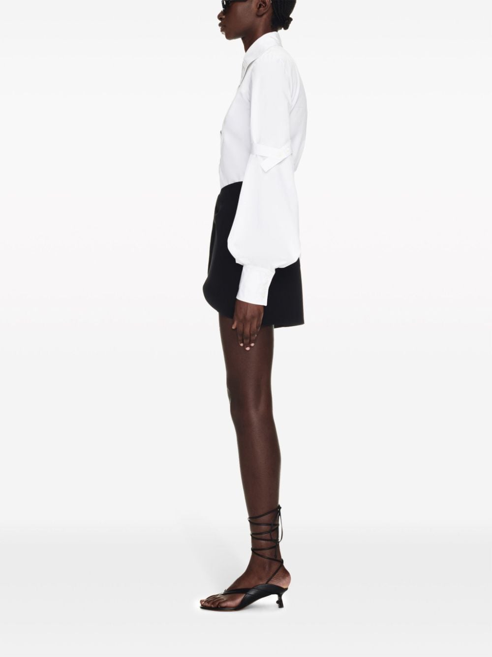 Shop Off-white Wo Twist Wool Miniskirt In Black