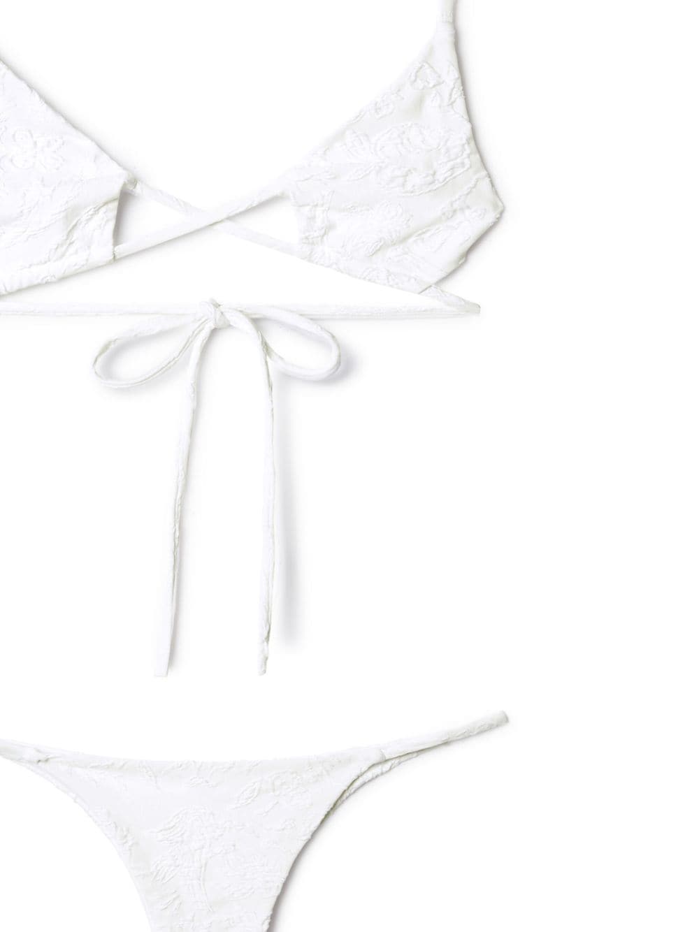 Shop Off-white Tattoo Jacquard Bikini Set In White