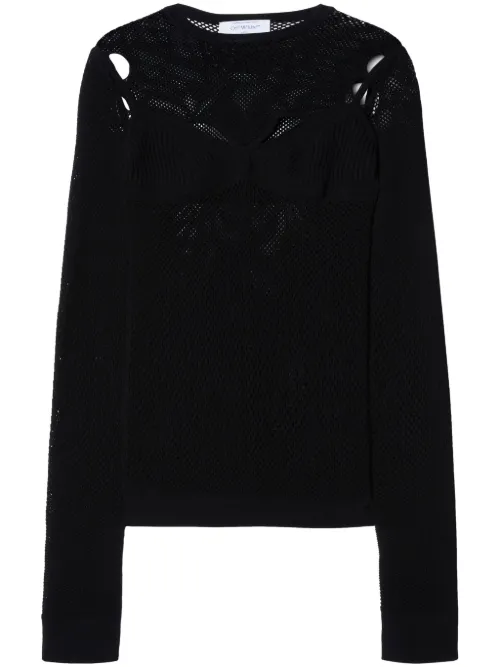 Haut Arrow en filet - Off-White - Modalova