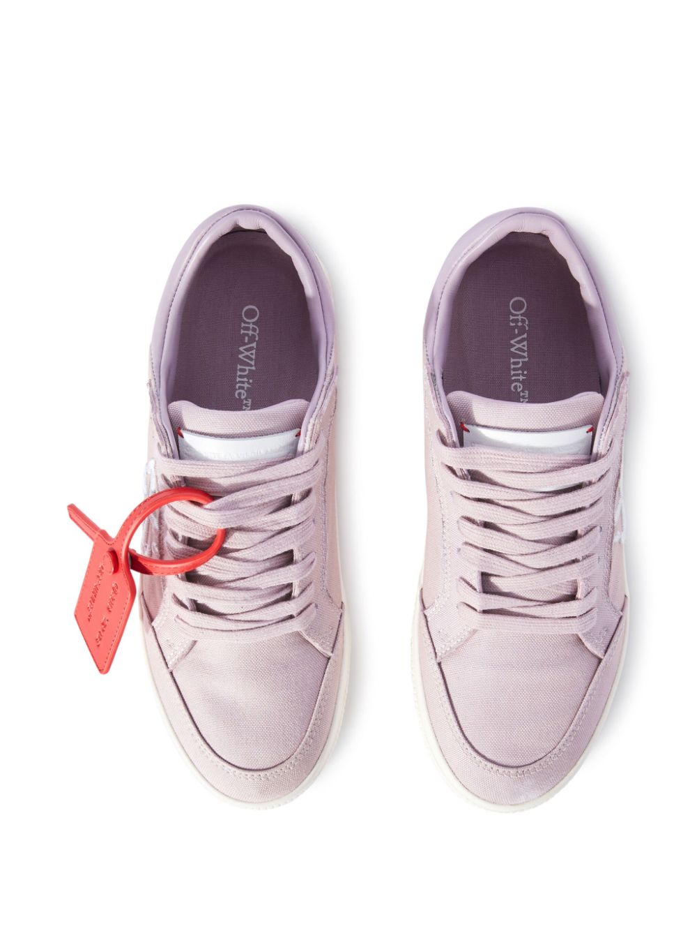 Shop Off-white New Low Vulcanized Canvas Sneakers In Purple