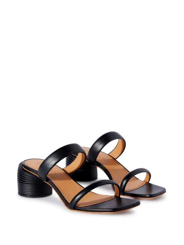 Off-White Spring Leather Sandals Black FARFETCH KH - Main Image