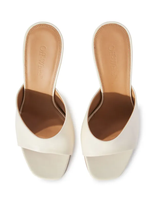 サンダル・ミュール Off-White Mule Jug Off-White Jug wedge-heel Leather Sandals | Black | FARFETCH