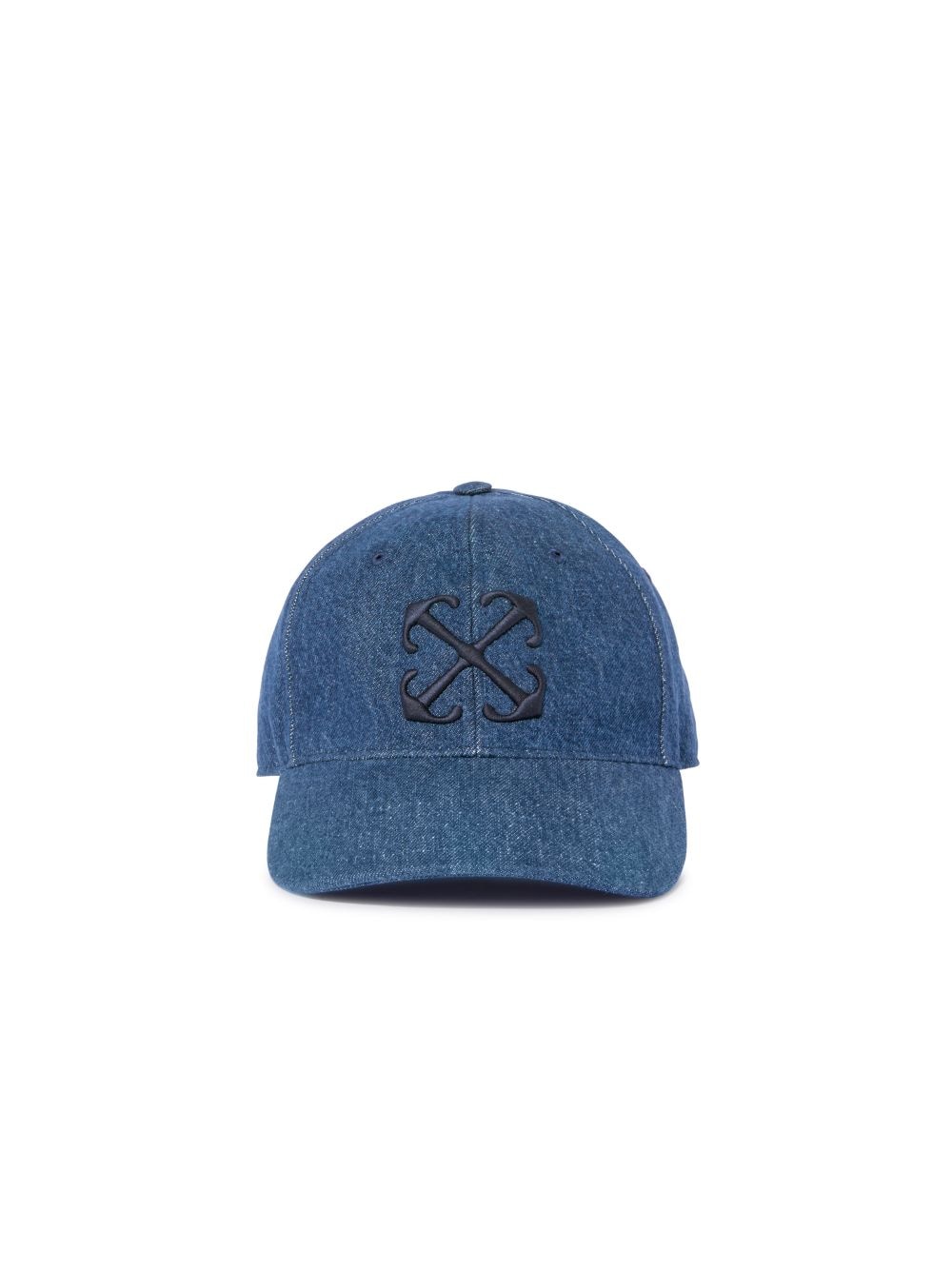 Shop Off-white Denim Arrow Baseball Cap In Blue