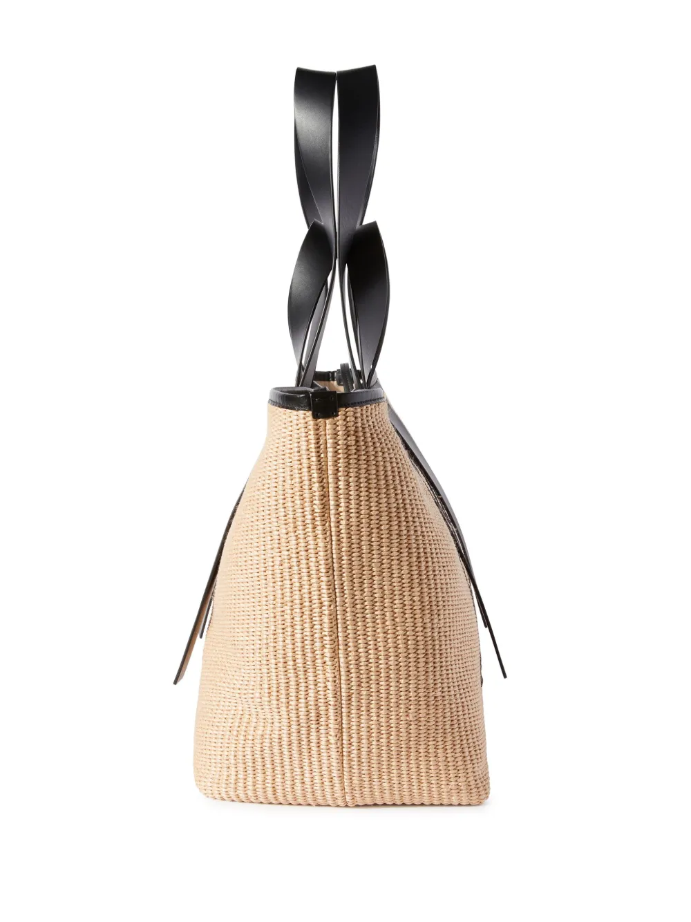 Shop Off-white Arrows Raffia Tote Bag In Neutrals