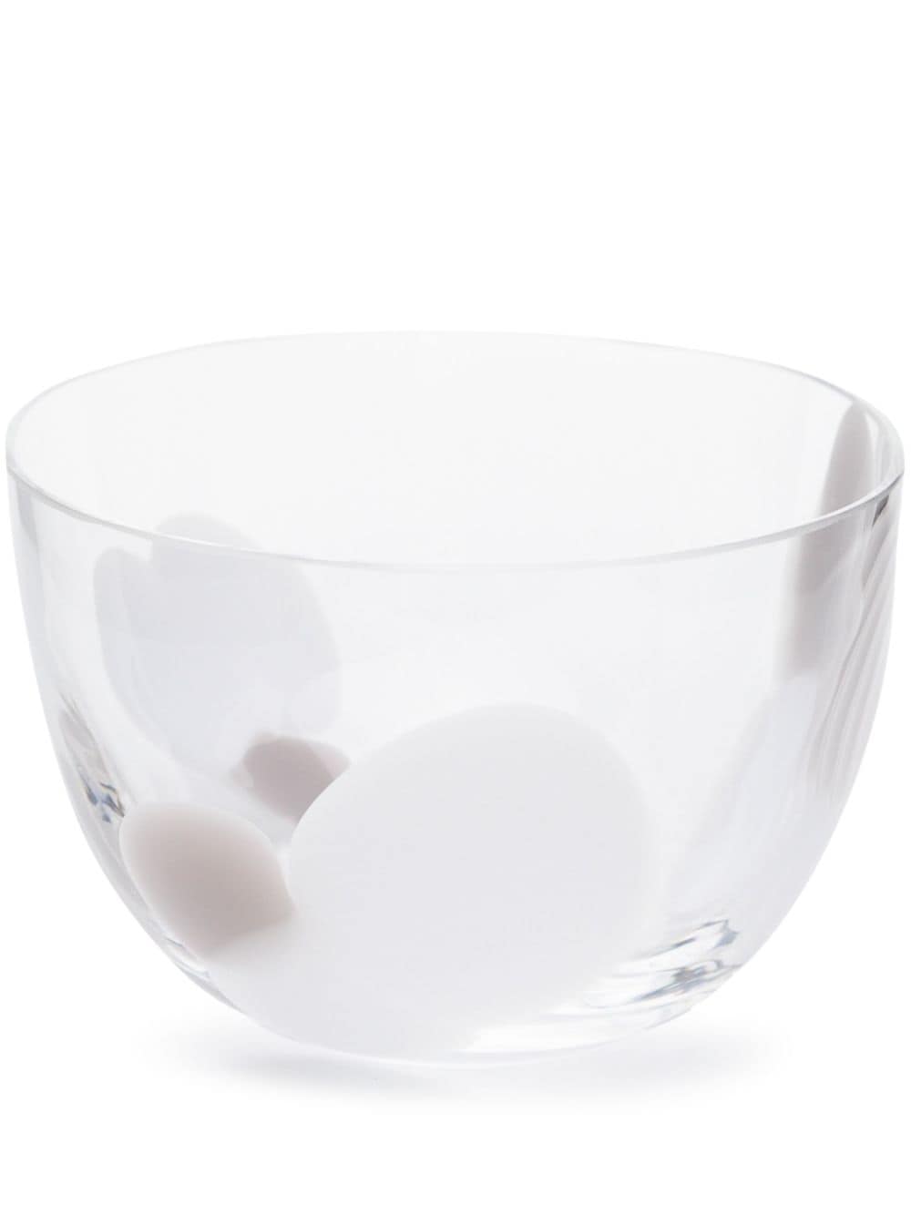 Carlo Moretti Le Diverse Transparent Glass Bowl In White