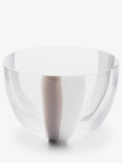 Carlo Moretti Le Diverse Glasschale mit gemalten Streifen
