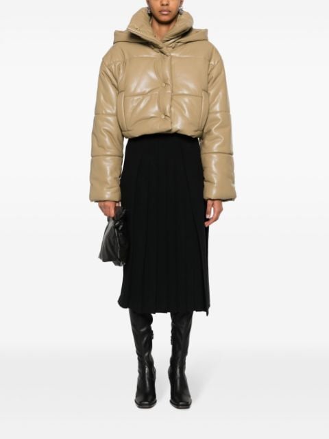 hooded cropped puffer jacket