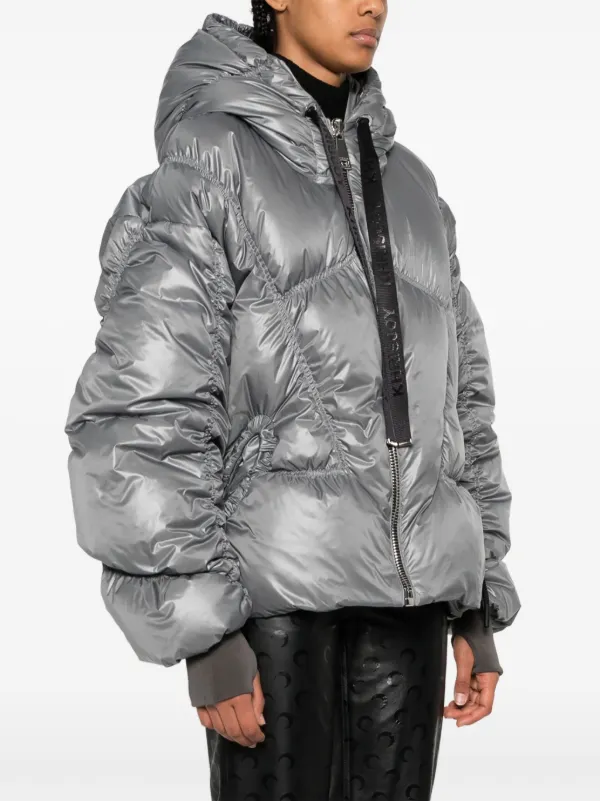 Metallic silver puffer discount jacket