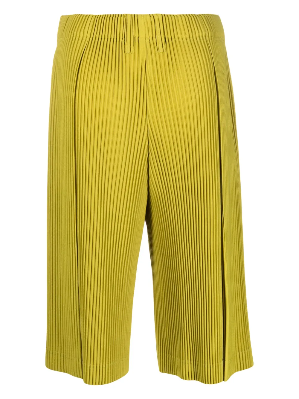 Homme Plissé Issey Miyake plissé tailored bermuda shorts - Groen