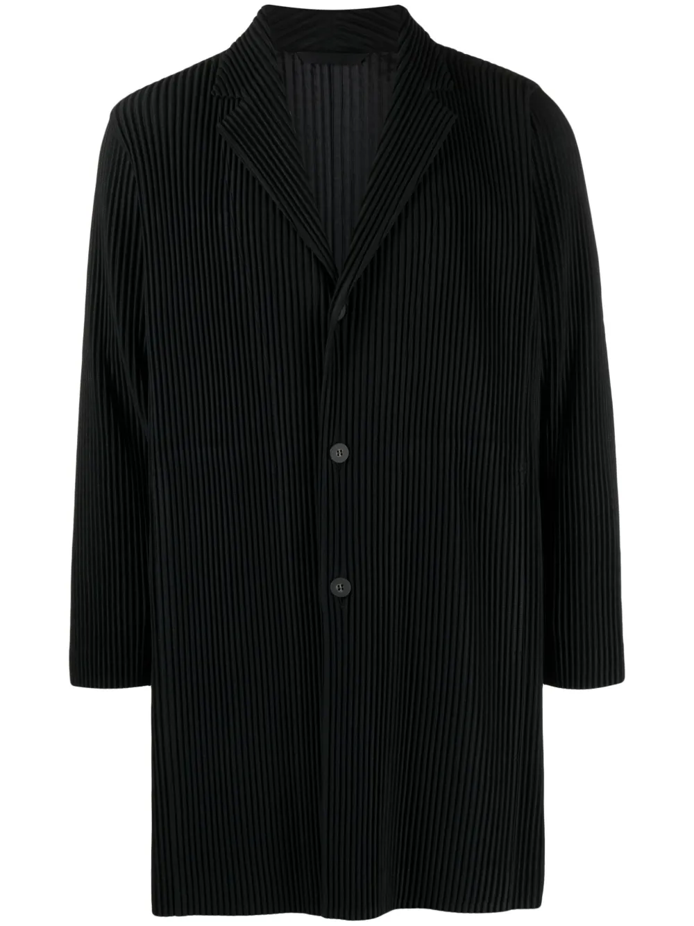 fully-pleated plissé long coat