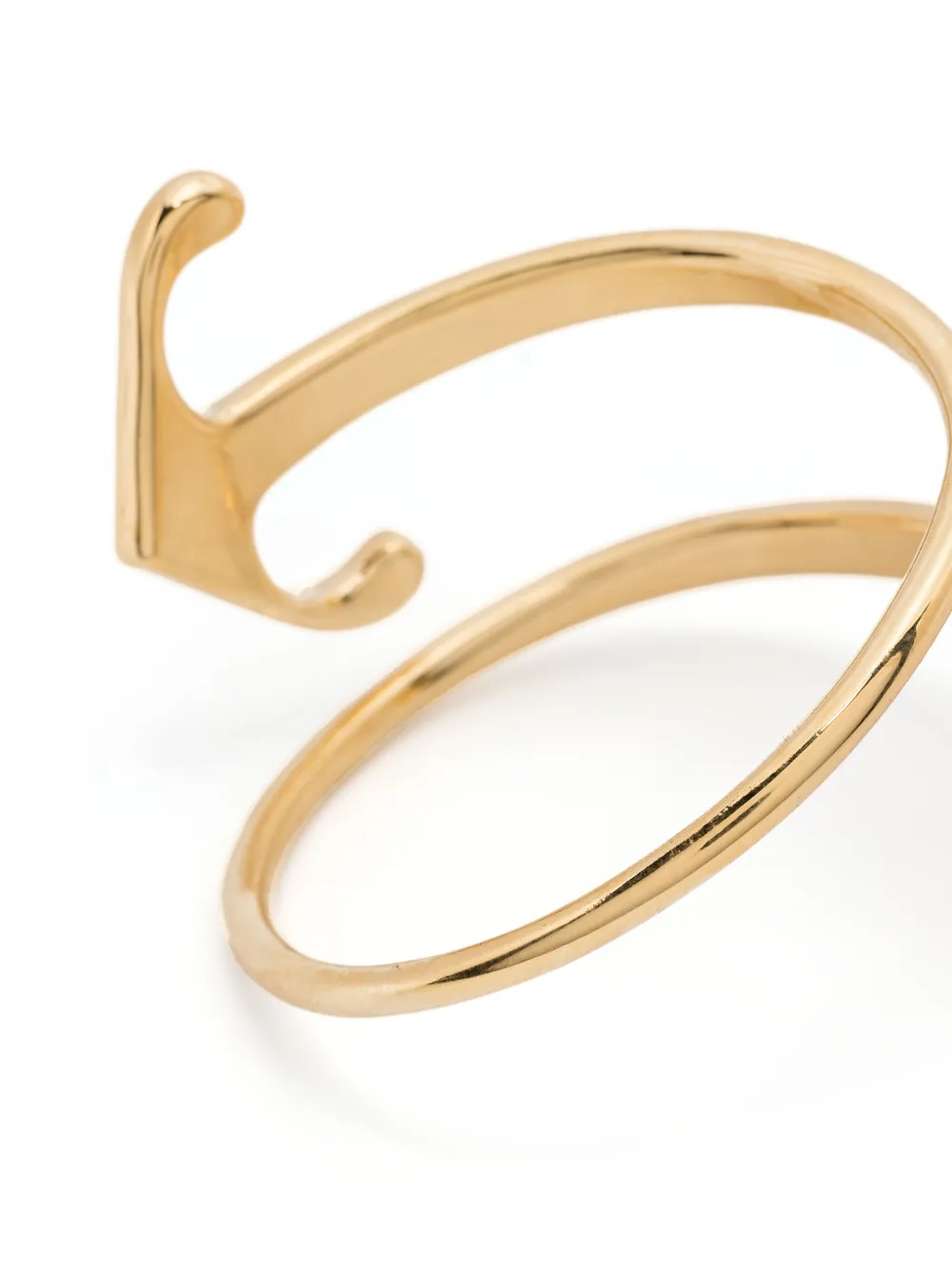 Shop Off-white Mono Arrow Bangle Bracelet In Gold