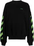 Off-White Diag-stripe cotton sweatshirt - Black