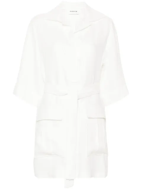 P.A.R.O.S.H. belted linen midi dress