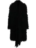 ANDREĀDAMO faux-fur belted coat - Black