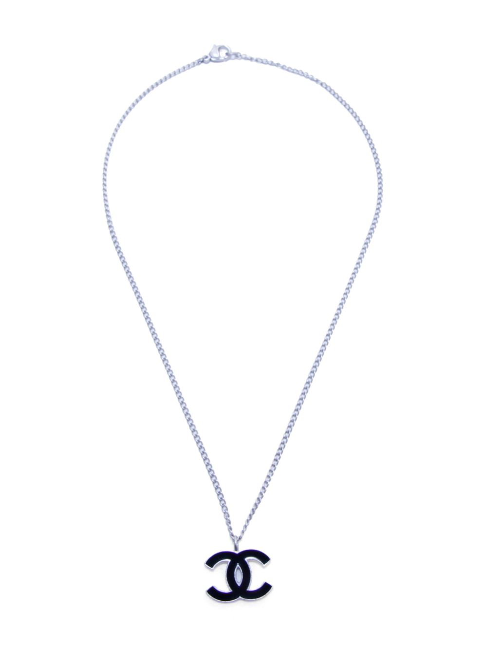 CHANEL Pre-Owned 2004 schakelketting met CC logo - Zilver