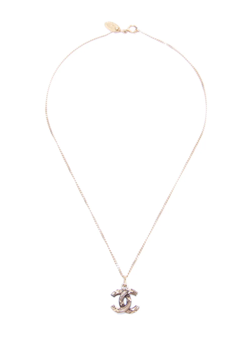 CHANEL Pre-Owned 1981-1985 CC schakelhalsketting - Goud
