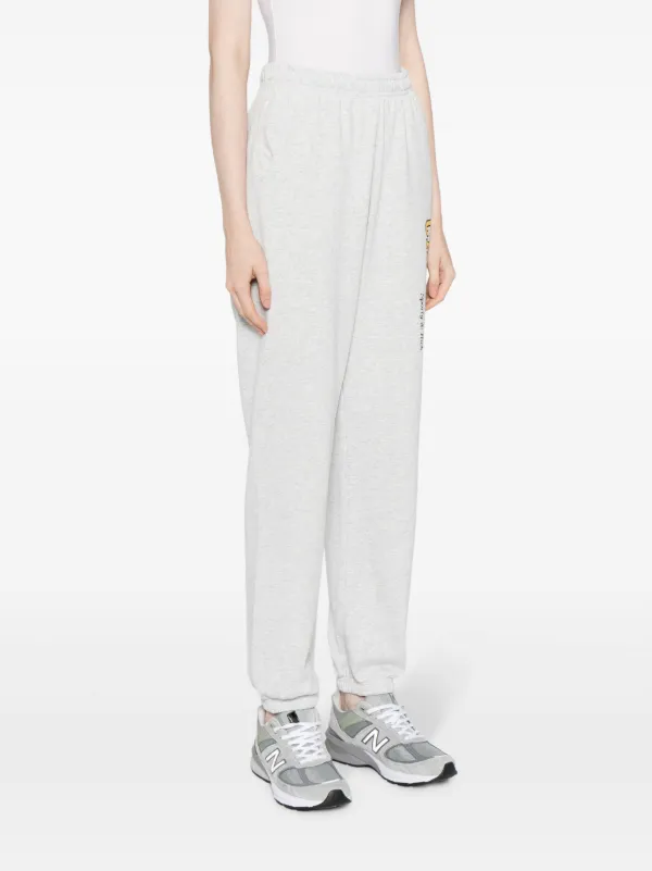 SPORTY & RICH カリフォルニアロゴプリントトラックパンツ Sporty & Rich California logo-print Track Pants | Grey