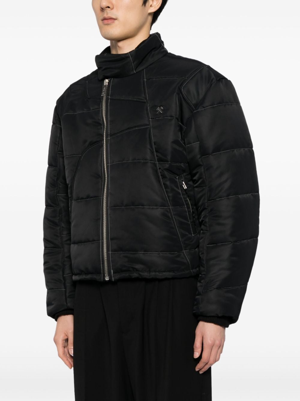 Shop Gmbh Zaman Quilted Jacket In Black