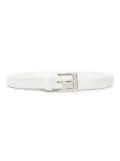 P.A.R.O.S.H. grained leather belt - White