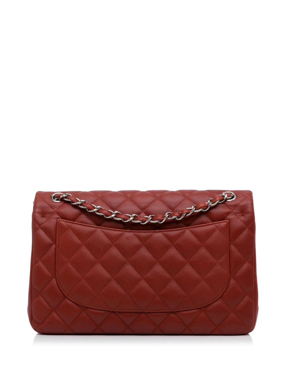 CHANEL Pre-Owned 2010-2011 Chanel Jumbo Classic Caviar Double Flap - Rood