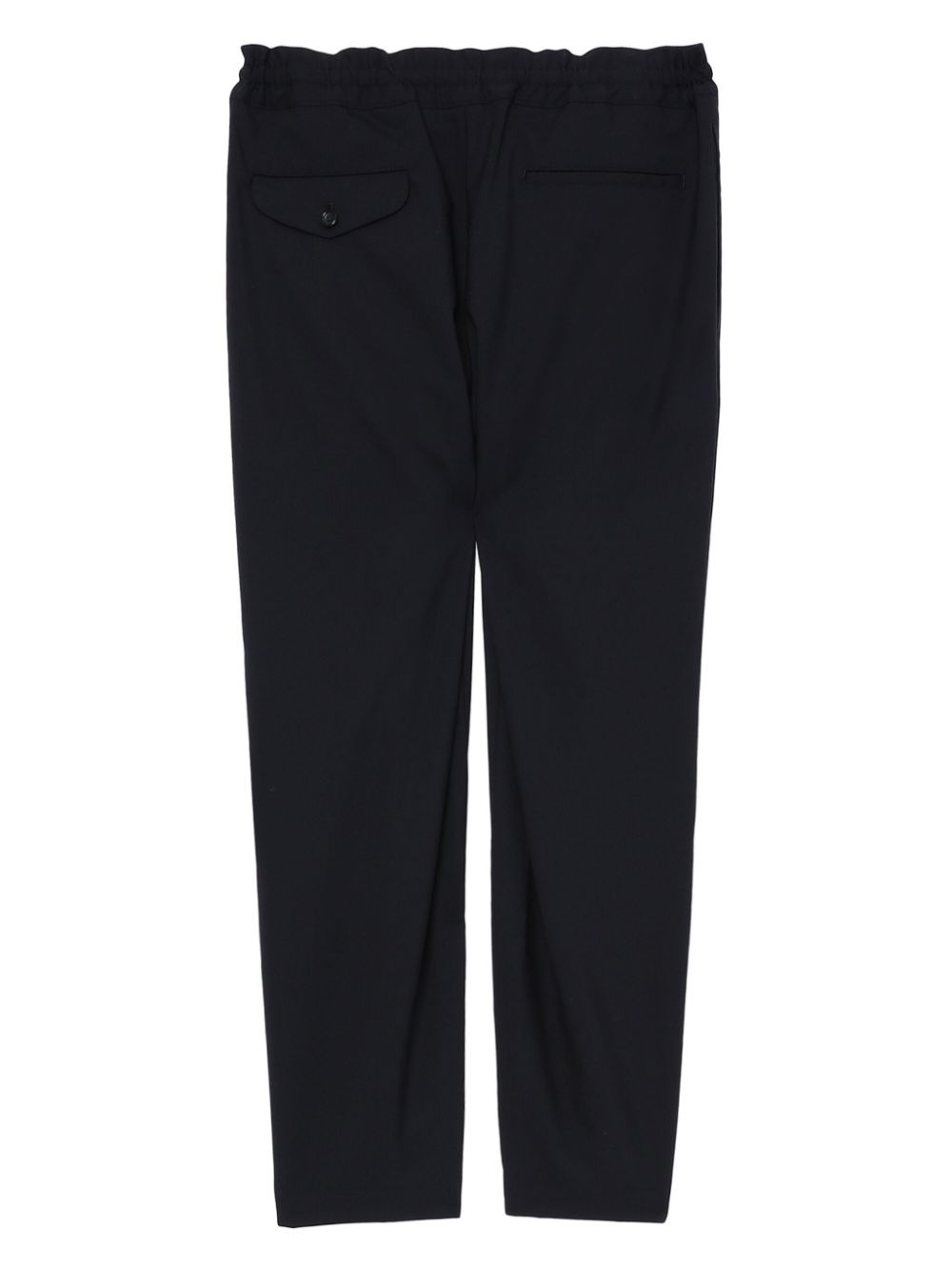 Black Comme Des Garcons elasticated-waist wool trousers Men