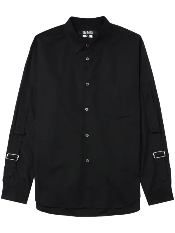 Black Comme Des Garcons Camisa Con Tiras y Hebillas Negro FARFETCH CO